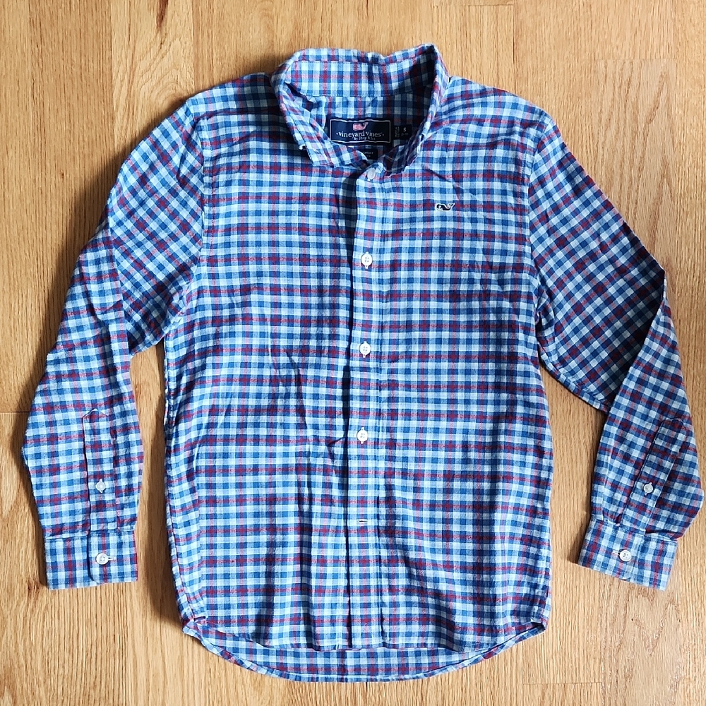Vineyard Vines Youth Multicolor Plaid Button Down Shirt